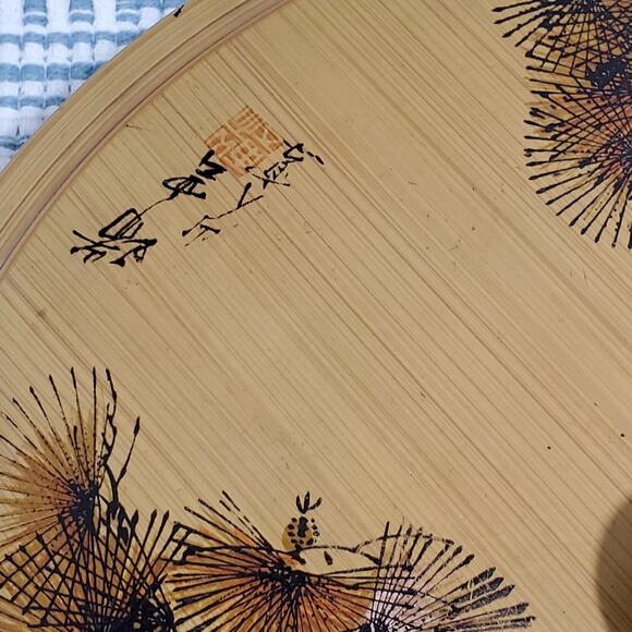 Vintage Japan Laquerware Lidded Dish Bowl Sectioned Tray Removeable 11.5 Asian - Picture 8 of 16